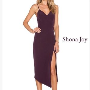 Shona Joy The Pass Cocktail Midi Dress Size 6 Aubergine / Purple NWOT